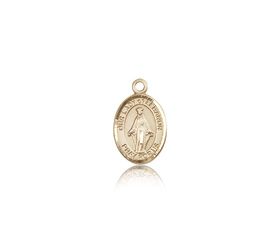 14kt Gold Our Lady of Lebanon Patron Saint Medal - Small" itemprop="image