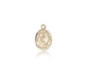 14kt Gold Our Lady of Mount Carmel Patron Saint Medal - Small" itemprop="image