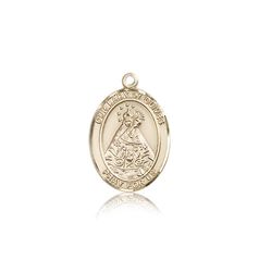 14kt Gold Our Lady of Olives Patron Saint Medal - Medium" itemprop="image