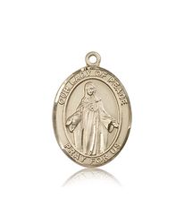 14kt Gold Our Lady of Peace Patron Saint Medal - Large" itemprop="image