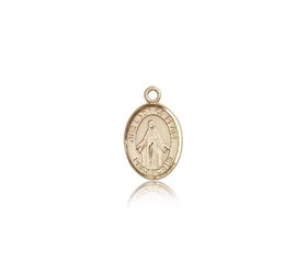 14kt Gold Our Lady of Peace Patron Saint Medal - Small" itemprop="image