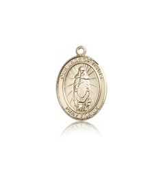 14kt Gold Our Lady of Tears Patron Saint Medal - Medium" itemprop="image