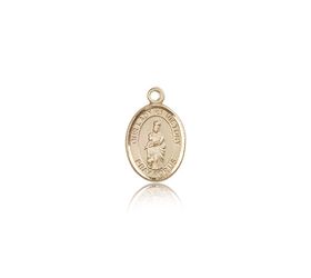 14kt Gold Our Lady of Victory Patron Saint Medal - Small" itemprop="image