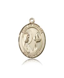 14kt Gold Our Lady Star of the Sea Patron Saint Medal - Large" itemprop="image