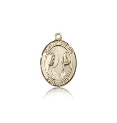 14kt Gold Our Lady Star of the Sea Patron Saint Medal - Medium" itemprop="image