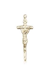 14kt Gold Papal Crucifix Medal" itemprop="image