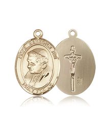 14kt Gold Pope Benedict XVI Patron Saint Medal - Large" itemprop="image