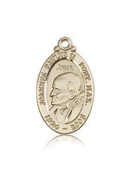 14kt Gold Pope John Paul II Medal" itemprop="image