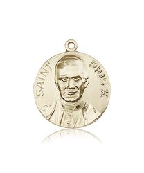 14kt Gold Pope Pius X Medal" itemprop="image