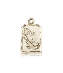 14kt Gold Praying Hands Medal" itemprop="image