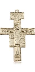 14kt Gold San Damiano Medal" itemprop="image