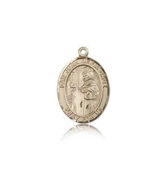 14kt Gold San Juan De La Cruz Patron Saint Medal - Medium" itemprop="image