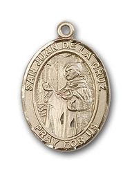 14kt Gold San Juan De La Cruz Patron Saint Medal - Small" itemprop="image