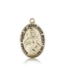 14kt Gold Scapular Medal" itemprop="image