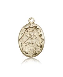 14kt Gold Scapular Medal" itemprop="image