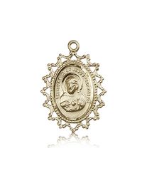 14kt Gold Scapular Medal" itemprop="image