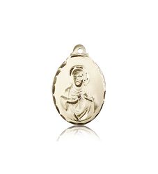 14kt Gold Scapular Medal" itemprop="image