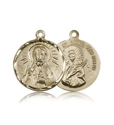 14kt Gold Scapular Medal" itemprop="image