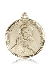 14kt Gold Scapular Medal" itemprop="image