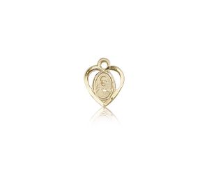 14kt Gold Scapular Medal" itemprop="image