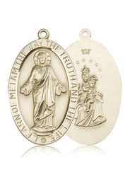 14kt Gold Scapular Medal" itemprop="image