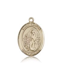 14kt Gold St. Aaron Patron Saint Medal - Large" itemprop="image