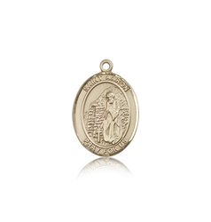 14kt Gold St. Aaron Patron Saint Medal - Medium" itemprop="image