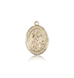 14kt Gold St. Adrian of Nicomedia Patron Saint Medal - Medium" itemprop="image