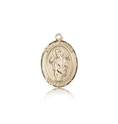 14kt Gold St. Aedan of Ferns Patron Saint Medal - Medium" itemprop="image