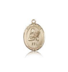 14kt Gold St. Agatha Patron Saint Medal - Medium" itemprop="image