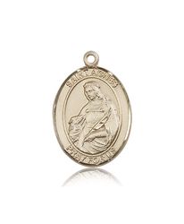 14kt Gold St. Agnes of Rome Patron Saint Medal - Large" itemprop="image