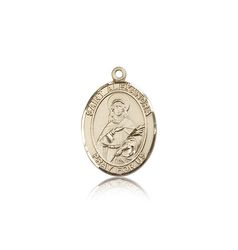 14kt Gold St. Alexandra Patron Saint Medal - Medium" itemprop="image