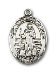 14kt Gold St. Bernadine Of Sienna Patron Saint Medal - Small" itemprop="image