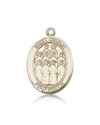 14kt Gold St. Cecilia / Choir Patron Saint Medal - Large" itemprop="image