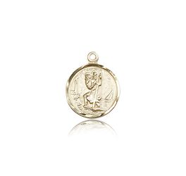 14kt Gold St. Christopher Medal" itemprop="image