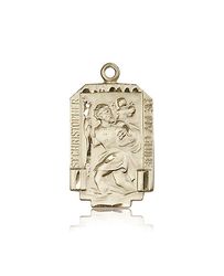 14kt Gold St. Christopher Medal" itemprop="image