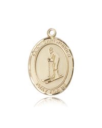 14kt Gold St. Christopher Patron Saint Medal - Large" itemprop="image