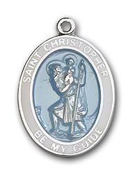 14kt Gold St. Christopher Patron Saint Medal - Large" itemprop="image