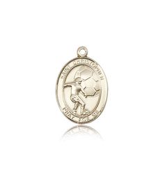 14kt Gold St. Christopher/Soccer Patron Saint Medal - Medium" itemprop="image