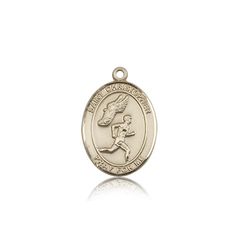 14kt Gold St. Christopher/Track&Field Patron Saint Medal - Medium" itemprop="image