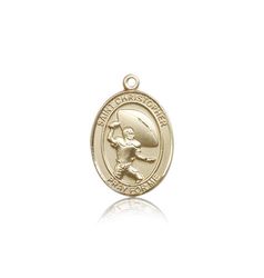 14kt Gold St. Christpher / Football Patron Saint Medal - Medium" itemprop="image