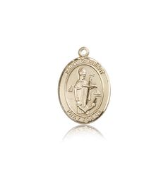 14kt Gold St. Clement Patron Saint Medal - Medium" itemprop="image