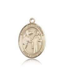 14kt Gold St. Columbanus Patron Saint Medal - Large" itemprop="image