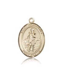 14kt Gold St. Cornelius Patron Saint Medal - Large" itemprop="image