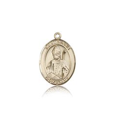 14kt Gold St. Dennis Patron Saint Medal - Medium" itemprop="image