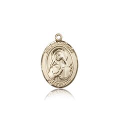 14kt Gold St. Dorothy Patron Saint Medal - Medium" itemprop="image