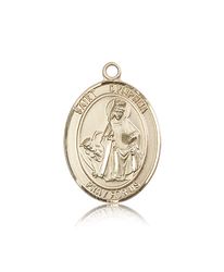 14kt Gold St. Dymphna Patron Saint Medal - Large" itemprop="image