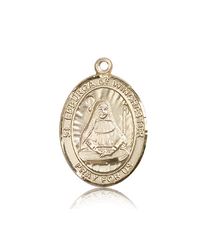 14kt Gold St. Edburga of Winchester Patron Saint Medal - Large" itemprop="image