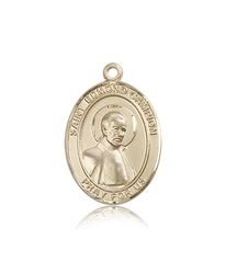 14kt Gold St. Edmund Campion Patron Saint Medal - Large" itemprop="image