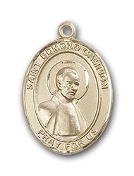 14kt Gold St. Edmund Campion Patron Saint Medal - Small" itemprop="image